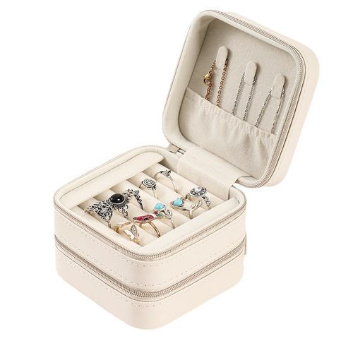 多层多功能镜子收纳盒收纳简约便携家用大学生宿舍首饰盒化妆台 - 图3