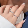S925 sterling silver cat claw ring female niche design advanced opening adjustable silver ring gift for girlfriend
