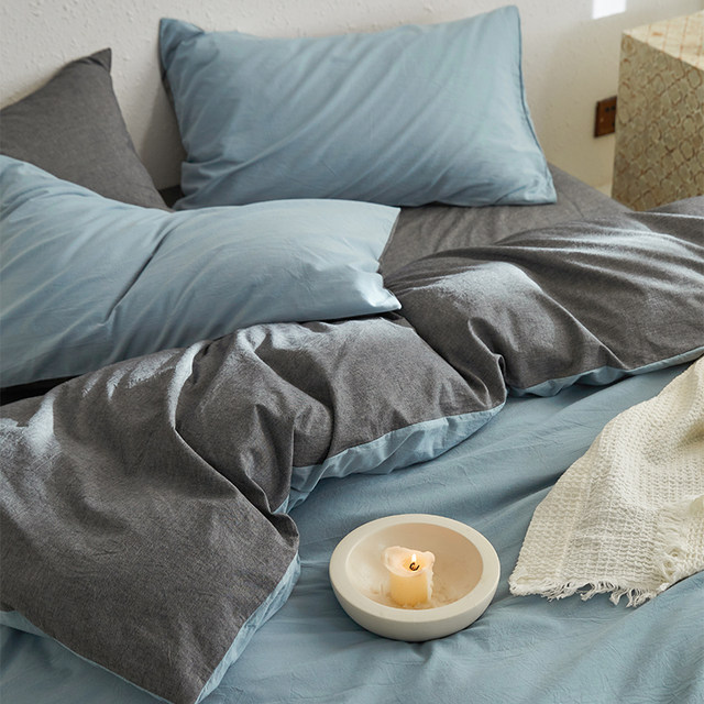 New double-combined cotton wash cotton four-piece set 100% cotton