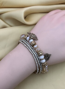 【1-13】欧美多层流苏手链外贸尾货孤品个性气质小众手镯高级感