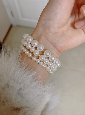 进口工艺高品质 650色施家仿珍珠手链 6mm 8mm 10mm