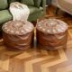 Chinese style light luxury leather pier storage stool seasonal storage box