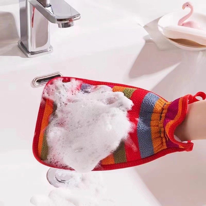 彩虹条搓澡巾男女双面搓背洗澡巾沐浴手套搓灰粗砂洗澡神器无痛,淘宝优惠券,粉丝福利购,淘宝优惠卷