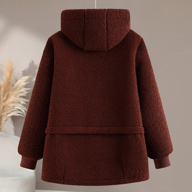 中老年人秋冬装女摇粒绒外套奶奶加厚棉衣老人妈妈羊羔绒连帽卫衣,淘宝优惠券,粉丝福利购,淘宝优惠卷