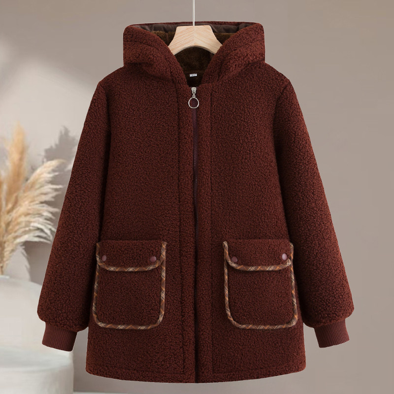 中老年人秋冬装女摇粒绒外套奶奶加厚棉衣老人妈妈羊羔绒连帽卫衣,淘宝优惠券,粉丝福利购,淘宝优惠卷