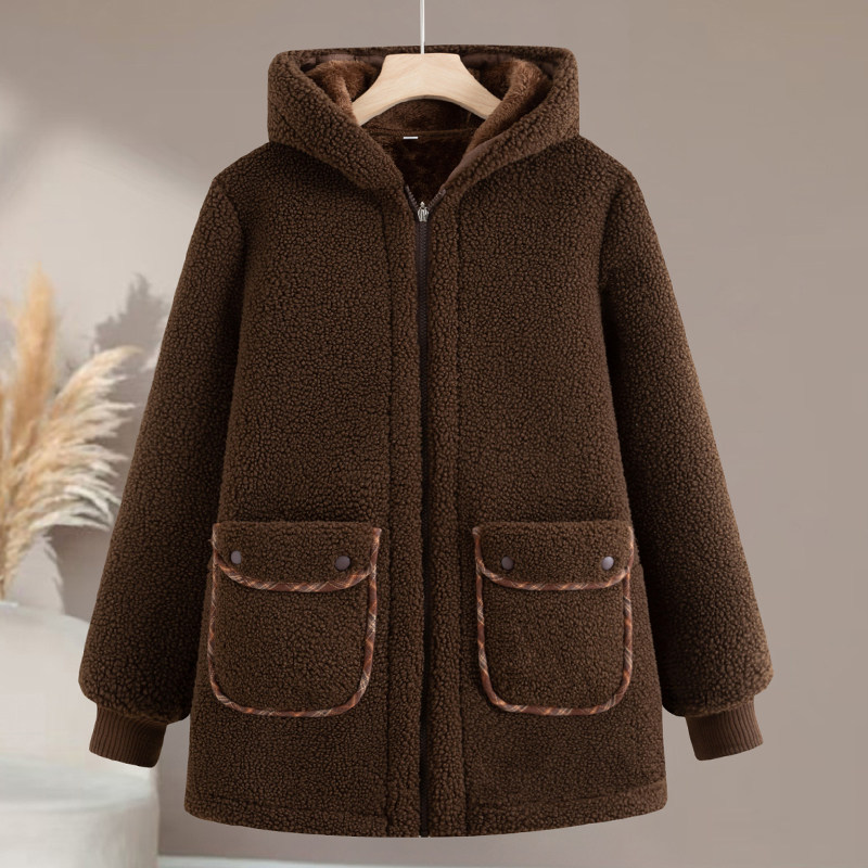 中老年人秋冬装女摇粒绒外套奶奶加厚棉衣老人妈妈羊羔绒连帽卫衣,淘宝优惠券,粉丝福利购,淘宝优惠卷