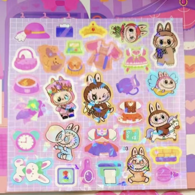 JJ-HZ换装果冻贴造景书 儿童手工制作3折页场景果冻贴纸书安静书 - 图3