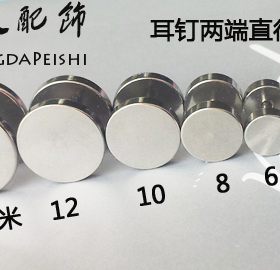 朋克风嘻哈潮男钛钢荧光原宿耳钉