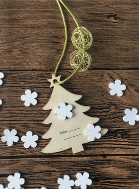 木质创意白色小五瓣花 diy小花朵装饰道具田园家居工艺品摆件