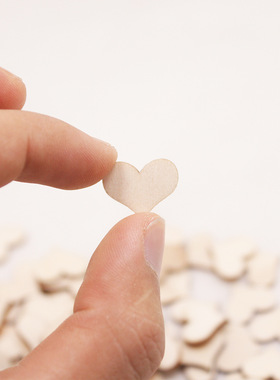 木质工艺品创意家居装饰摆件结婚庆派对小爱心手绘配件 DIY手