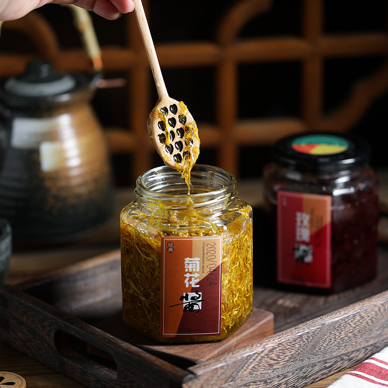 康云特云南玫瑰酱400g烘焙蜂蜜糖鲜花酱食用冰粉菊花桂花鲜花饼,淘宝优惠券,粉丝福利购,淘宝优惠卷