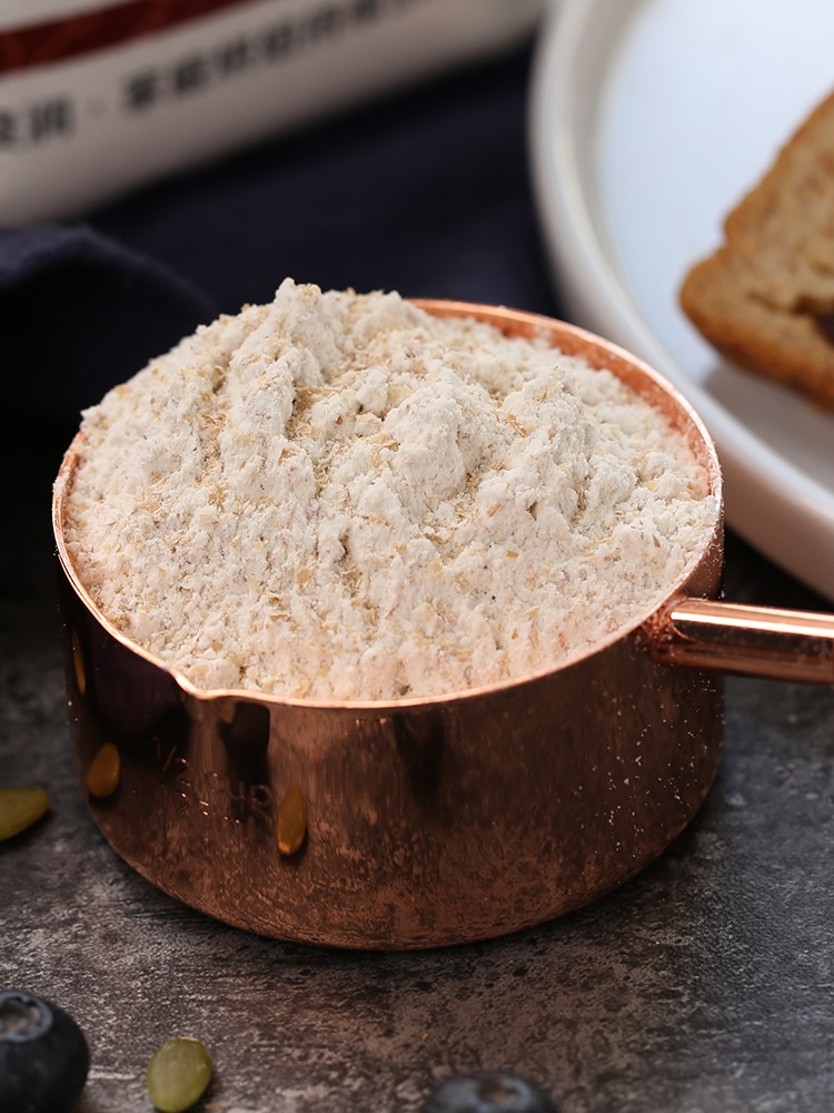 新良全麦面包粉500g全麦面粉含麦麸粗粮高筋面粉烘焙面包专用粉-图0