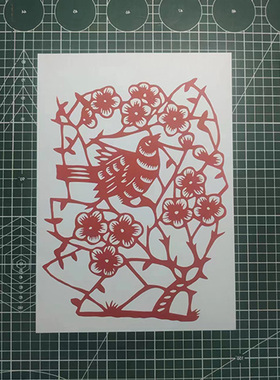 李老师民间花鸟剪纸成品