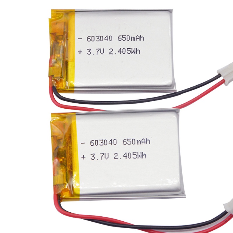 现货聚合物603040 650mAh 3.7v锂电池无线蓝牙音箱月球灯风扇电池-图3