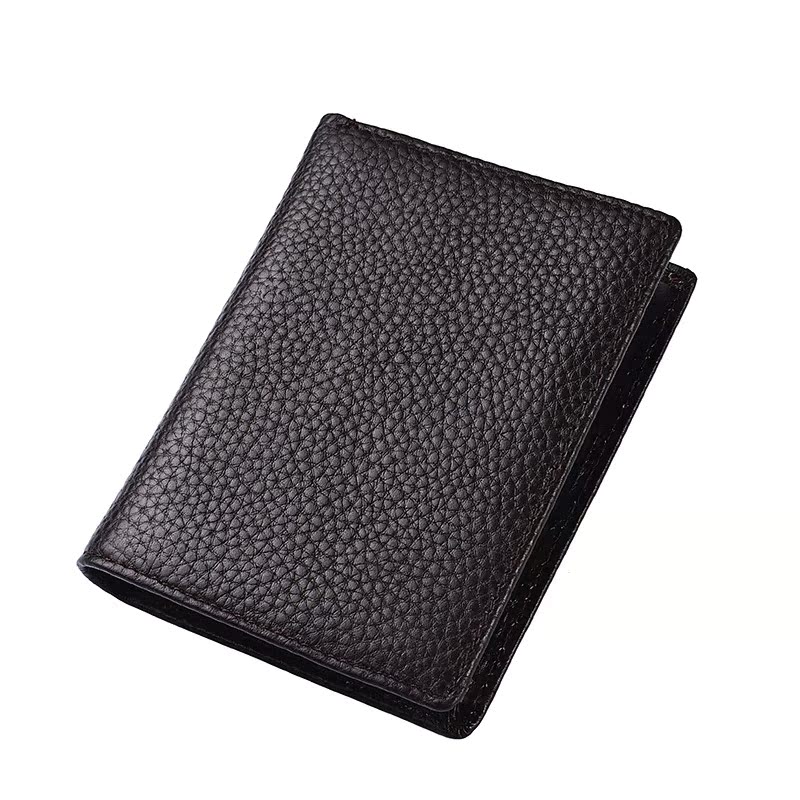 New men's short wallet first layer cowhide vertical - 图0