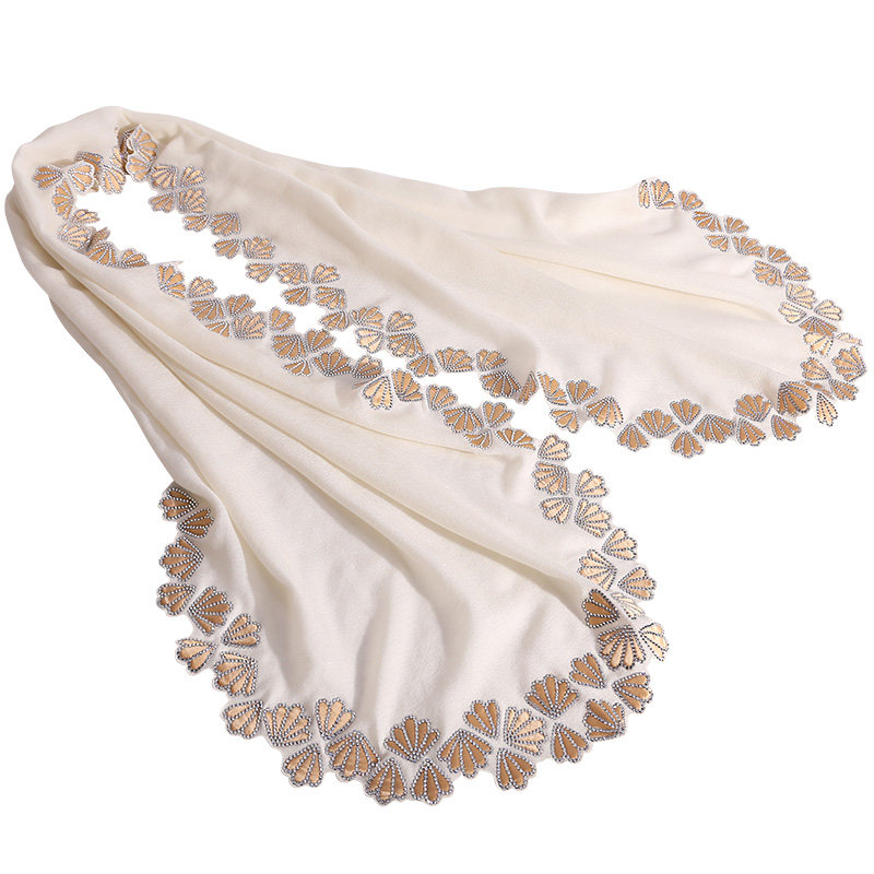 WO*家主打款 玉兰烫钻进口山羊绒pashmina贴布围巾披肩殿堂级礼品,淘宝优惠券,粉丝福利购,淘宝优惠卷