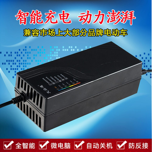 雅迪电动车充电器电瓶车通用48v12ah20Ah60V72v32AH新日自动断电 - 图0