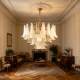 American designer French light luxury glass living room main chandelier creative art villa bedroom art banquet light