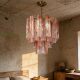 Murano pink new living room lamp retro bedroom chandelier French mid-century style villa restaurant designer lamps