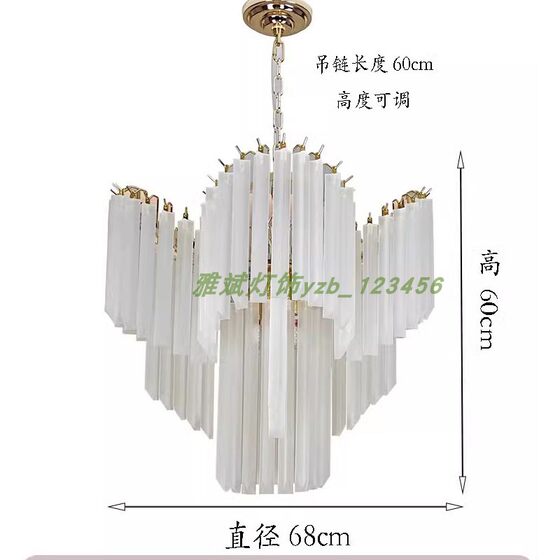 Villa restaurant glass duplex building hollow crystal chandelier