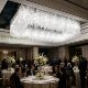 Crystal lamps for banquet rooms, light luxury square modern ceiling lamps, atmospheric engineering lamps for hotel clubs