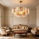 French light luxury medieval glass tube ceiling lamp modern simple living room bedroom high-end eye protection lamp