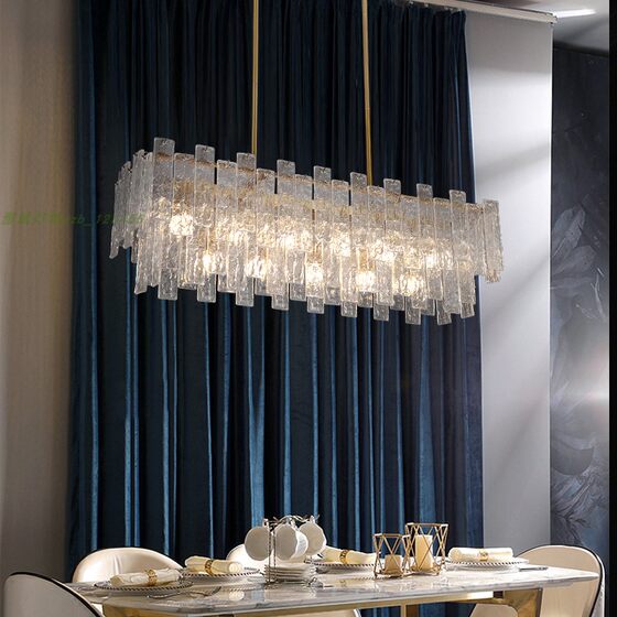 Light luxury glass chandelier, artistic style fashionable bedroom lamp