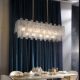 Light luxury glass chandelier, artistic style fashionable bedroom lamp