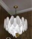 Postmodern feather glass piece model house chandelier