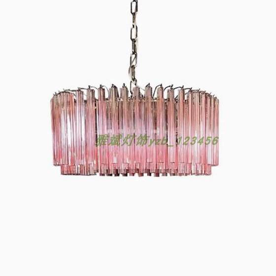 French Murano Murano handmade crystal glass chandelier light luxury middle-aged restaurant bedroom study living room lamp