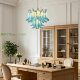 French light luxury living room main light, medieval glass tube ceiling lamp, American retro bedroom and restaurant atmosphere lamps