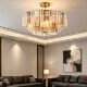 French light luxury medieval glass tube ceiling lamp modern simple living room bedroom high-end eye protection lamp