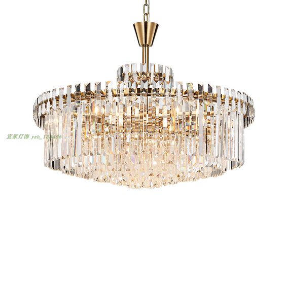 Simple crystal lamps bedroom dining room living room chandelier