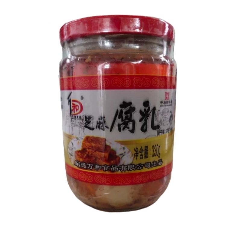 万和芝麻腐乳云南特产非牟定乳腐下饭菜豆卤腐330gX2瓶装臭豆腐乳 - 图3