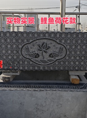 优质天然青石雕花仿古石头盆