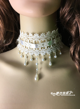 满包邮加宽女颈纹遮盖围脖珍珠