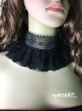 新娘复古宫廷风蕾丝白色礼服配饰