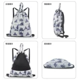 Рюкзак, портативный водонепроницаемый вместительный и большой мешочек для путешествий подходит для мужчин и женщин для спортзала, на шнурках