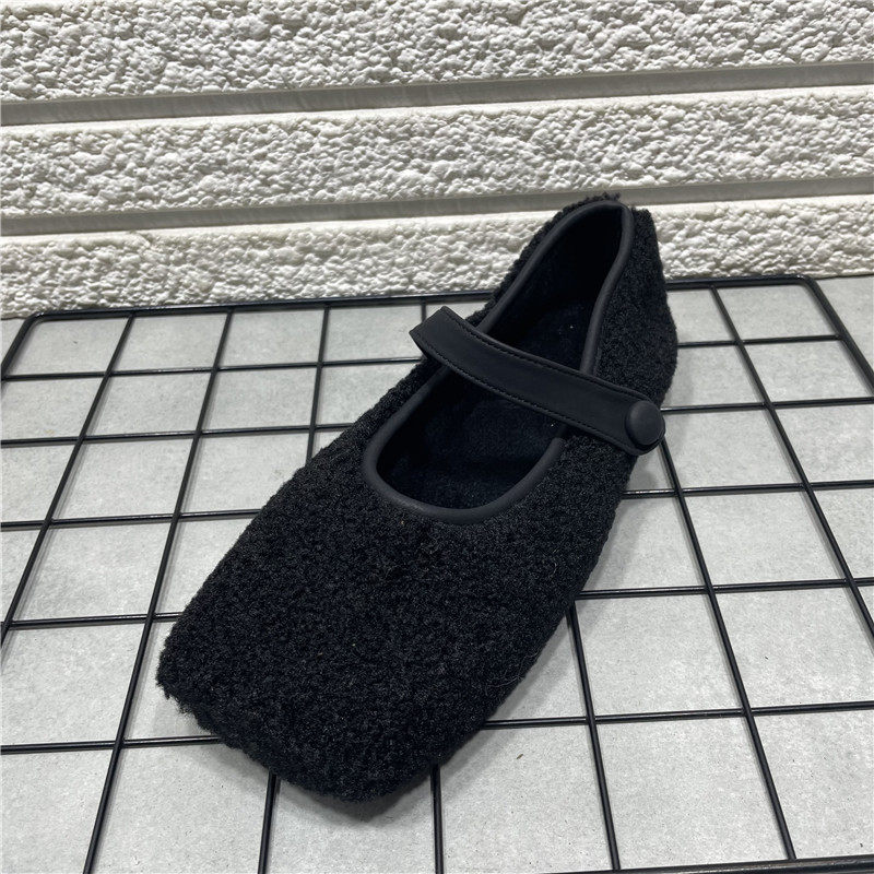 断码处理法式复古方头加绒玛丽珍鞋女秋冬仙女风平底毛毛鞋女外穿,淘宝优惠券,粉丝福利购,淘宝优惠卷