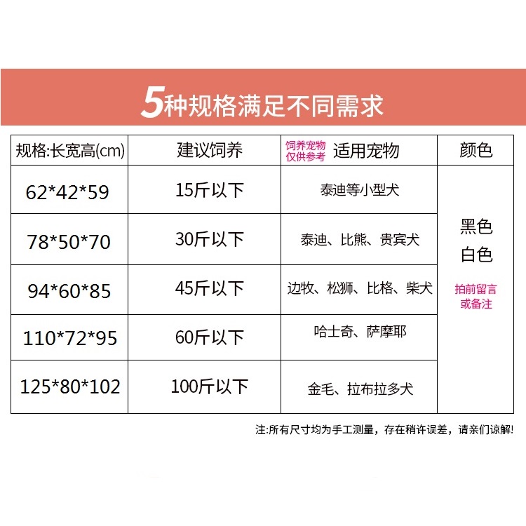 狗笼子大型犬中型小型犬别墅金毛室内外全方管加粗宠物笼子带厕所