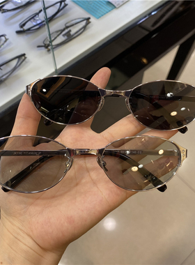 新品复古高品美拉德猫眼太阳镜墨镜高级防紫外线遮阳近视墨镜LOW