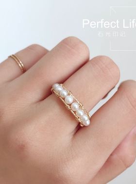 原创新品14k包金ol风手工绕线