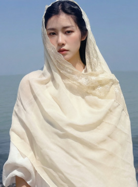 波西米亚民族风防晒刺绣披肩女