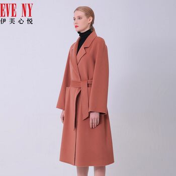 EVENY Eve Xinyue ລະດູຫນາວໃຫມ່ sheep wool ຄົນອັບເດດ: suit collar slim ກາງຍາວເປືອກຫຸ້ມນອກສໍາລັບແມ່ຍິງ