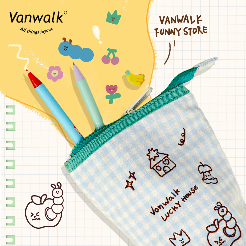 VANWALK lucky house 自制创意笔筒笔袋手拿耳机钥匙零钱小收纳包 - 图2