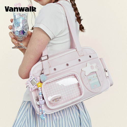 VANWALK Fruit Power大容量吧唧二次元日常小食量痛包手提单肩包 - 图1