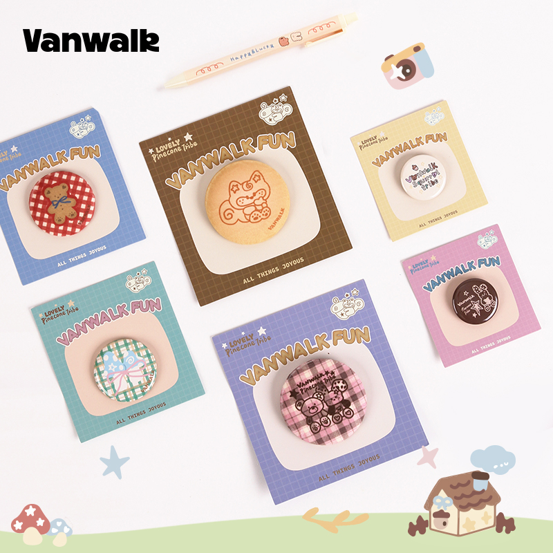 VANWALK松果部落 品牌自制高颜值女生礼物徽章胸针包包配饰挂件女 - 图0