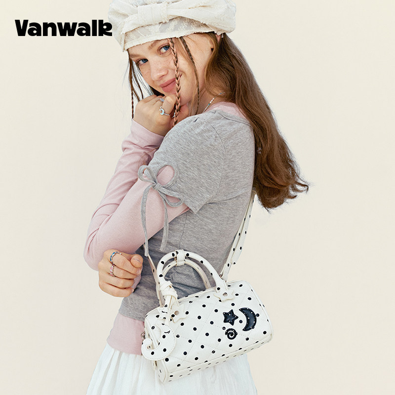 VANWALK Starry小众高级感ins枕头包女生通勤波士顿单肩斜挎包,淘宝优惠券,粉丝福利购,淘宝优惠卷