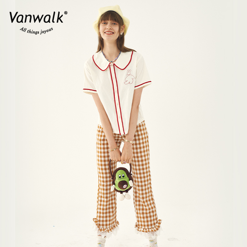 VANWALK果趣精灵自制治愈公仔包女毛绒手提斜挎包日系通勤包ins-图2