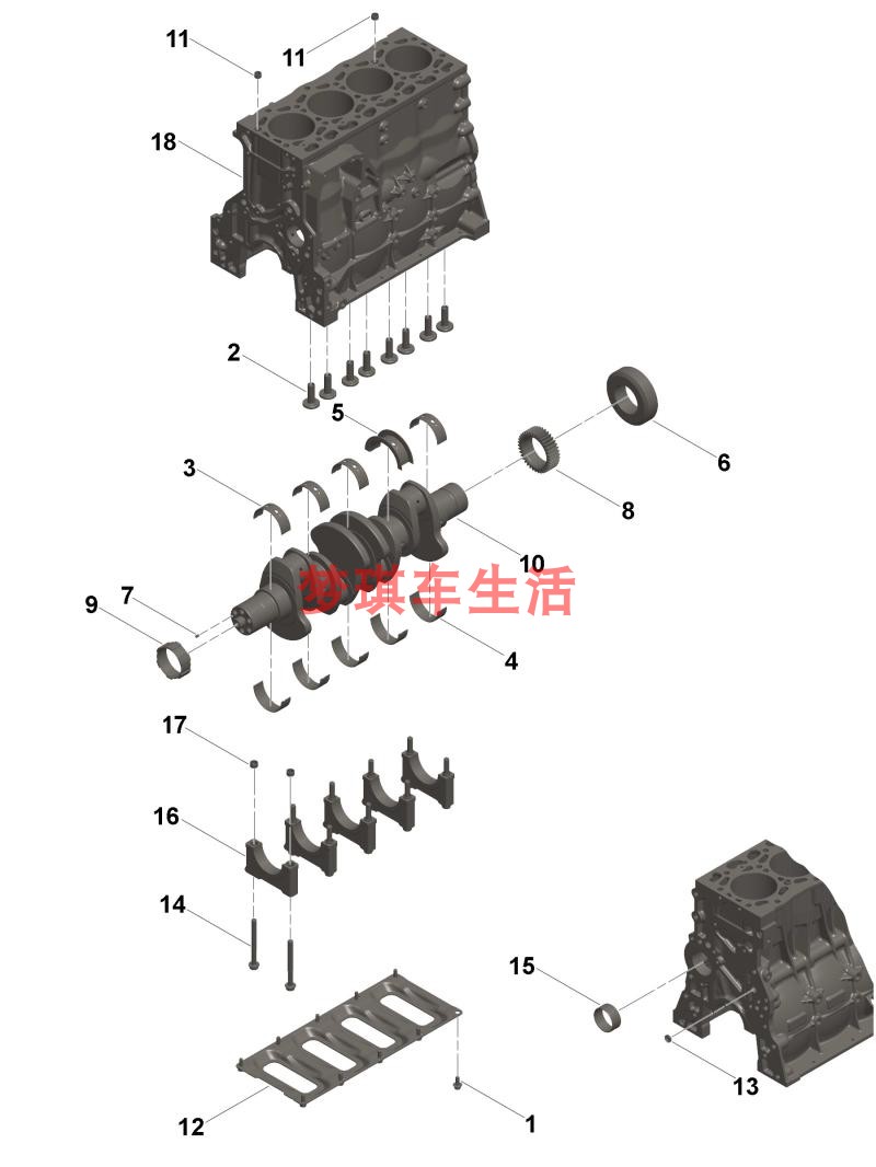 适用于康明斯发动机配件4BT/ISF3.8曲轴瓦组件4309117F5290097F-图3